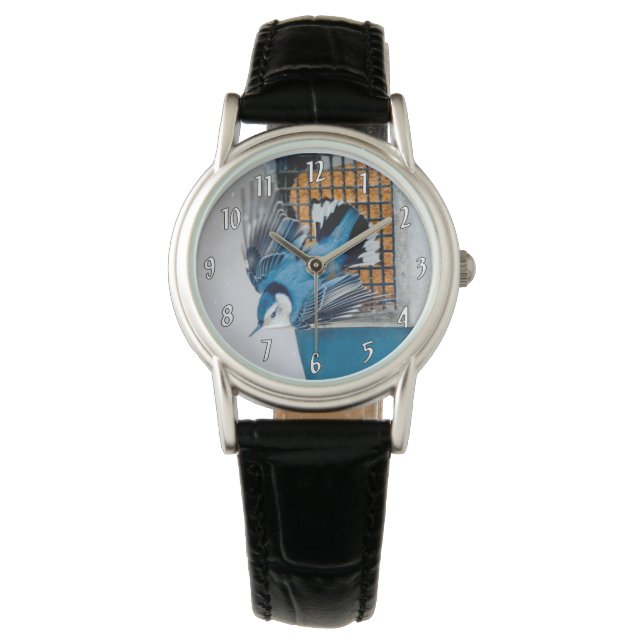 Weißbrüste im Schnee Armbanduhr (Vorderseite)