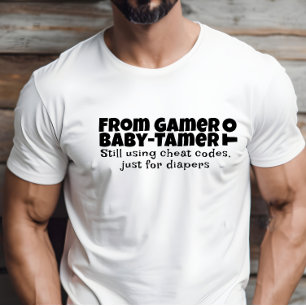 Weißbuchstabe Spaß T-Shirt