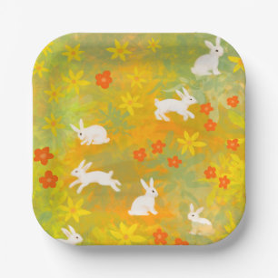 Weißbunnies Pappteller
