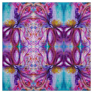 WEISSCH NIEDLICHE BLUME, BLUE PINK LILA FLÜGE STOFF