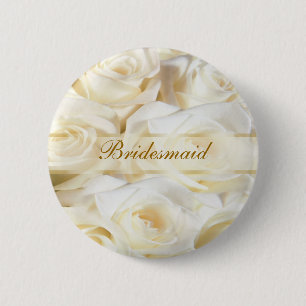 Weißcreme-Rose Hochzeitsjacke Button