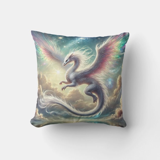 Weißdrache Kissen (Vorderseite)