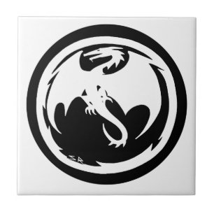 Weißdrache kleine Kachel