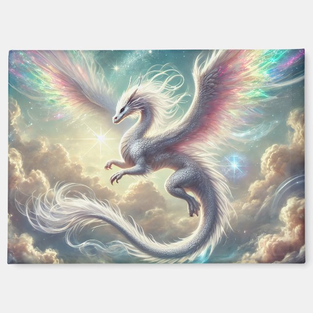 Weißdrache Magnet (Vorderseite)