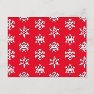 Weiße 3-D-Schneeflocken, individueller Hintergrund Postkarte