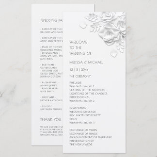 Weiße 3D-Rosen Floral Programm