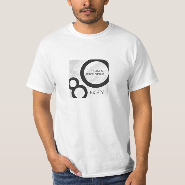 Weiße 80-Jahrzehnte Geburtstag T-Shirt (Vorderseite)