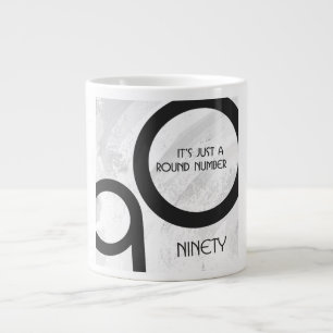 Weiße 90-Jahrzehnte Geburtstag Jumbo-Tasse