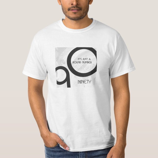 Weiße 90-Jahrzehnte Geburtstag T-Shirt (Vorderseite)