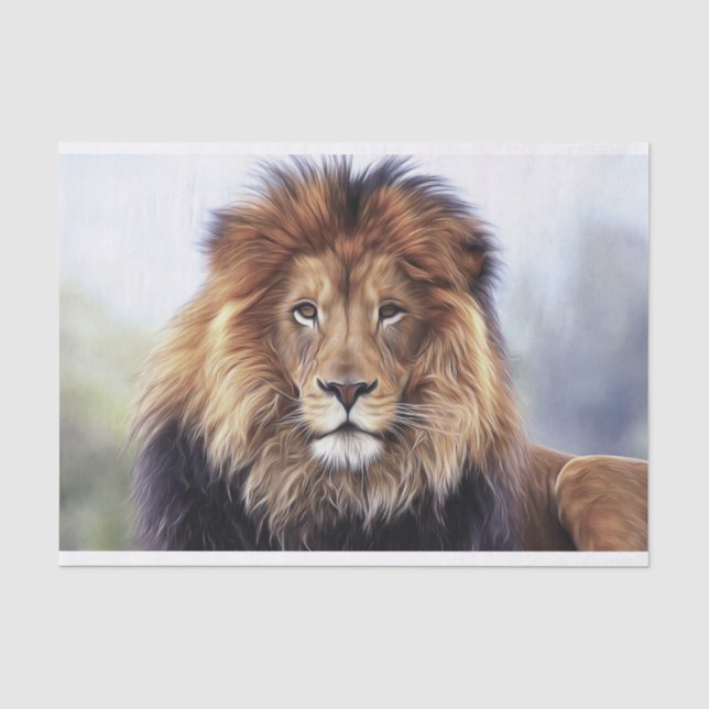 Weiße Afrikanische Lion Seidenpapier (Vorderseite)