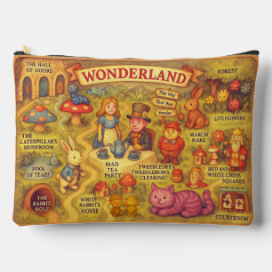Weiße Alice im Wunderland Zubehörtasche