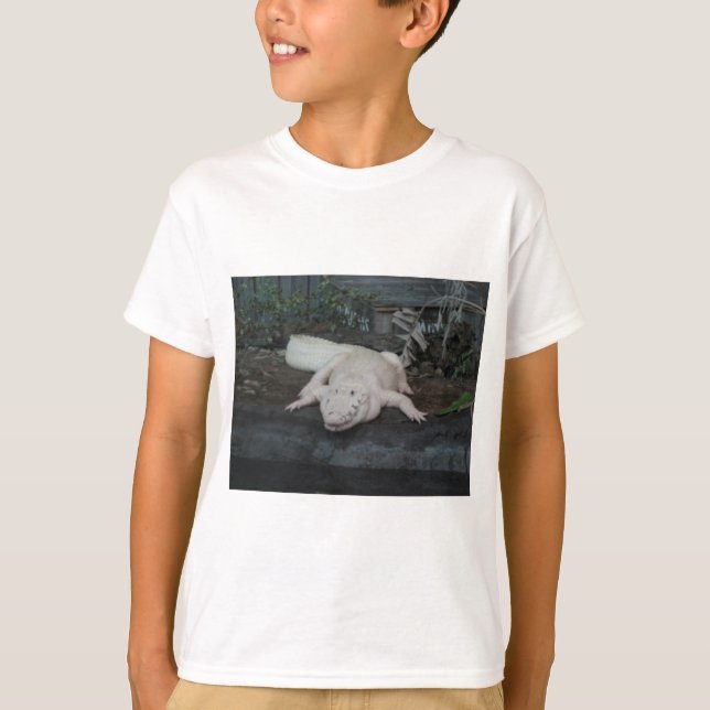 Weiße Alligatorin T-Shirt (Vorderseite)