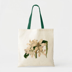 Weiße Amaryllis Botanische Printwerbung Tragetasche