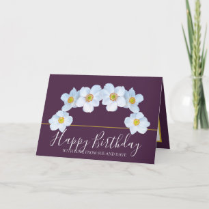 Weiße Anemone Botanisch Elegant Alles Gute zum Geb Karte