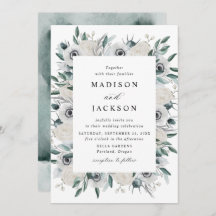 Weiße Anemonen und Rose Blumenhochzeit