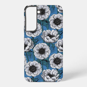 Weiße Anemonengarten Samsung Galaxy Hülle