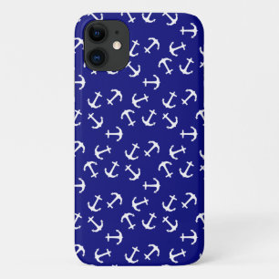 Weiße Ankerblauer Hintergrund Captain Sea Ocean Case-Mate iPhone Hülle