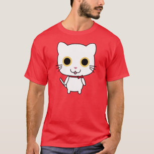 Weiße anthropomorphe Katze T-Shirt