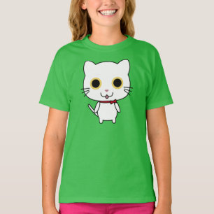 Weiße anthropomorphe Katzen-Cliparts T-Shirt