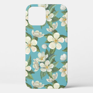 Weiße Aquarellfarben Blume Grüne Blätter Case-Mate iPhone Hülle