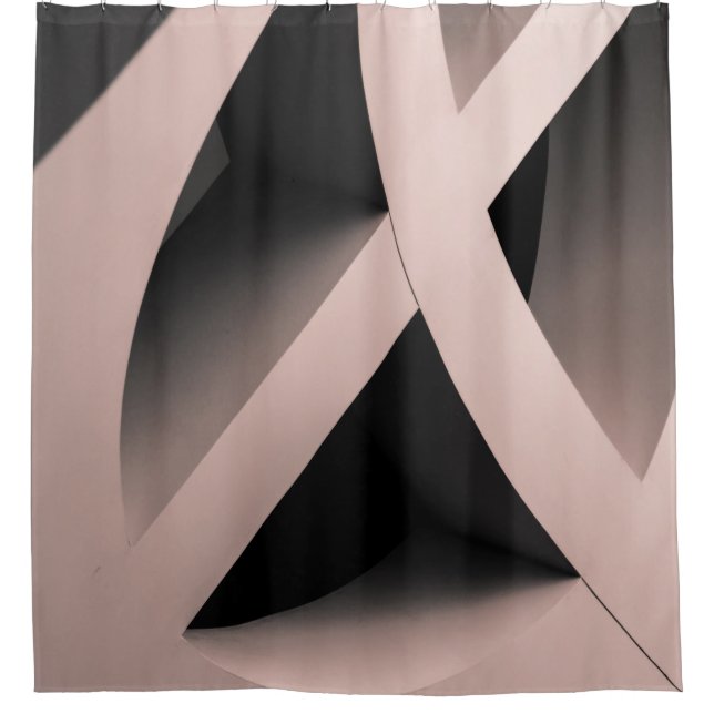 WEISSE ARCHITEKTURELLE DESIGN DUSCHVORHANG (Vorderseite)