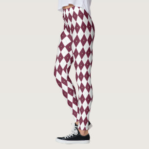 Weiße Argyll-Leggings für Damen Leggings