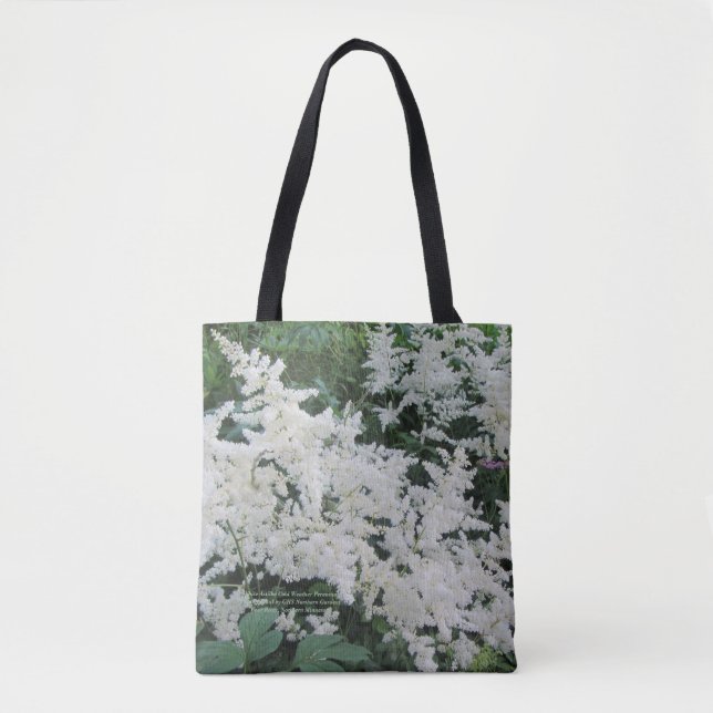 Weiße Astilbe-Wetter-mehrjährige Pflanze Tasche (Vorderseite)