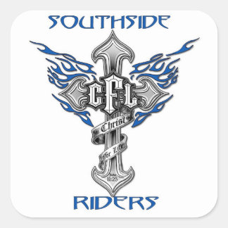 Weiße Aufkleber mit 3x3 Quadrat