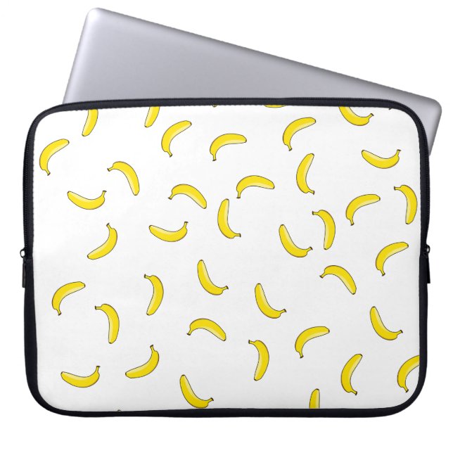 Weiße Banane Laptopschutzhülle (Vorderseite)