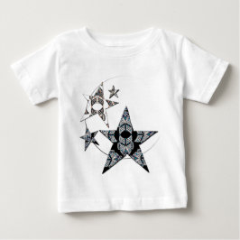 Weiße Barboteure mit Sternen Baby T-shirt