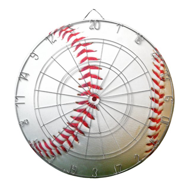 Weiße Baseball mit roter Stickerei Dartscheibe (vorne)
