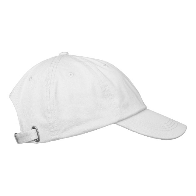 Weiße Baseball- und Trucker-Mütze Bestickte Baseballkappe (Rechts)