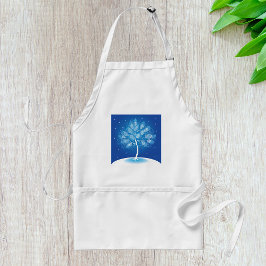 Weiße Bäume im Schnee Schürze