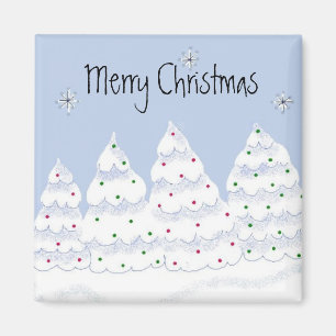 Weiße Bäume Magnet