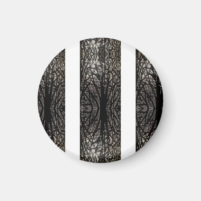 Weiße Baumstruktur Magnet (Vorne)