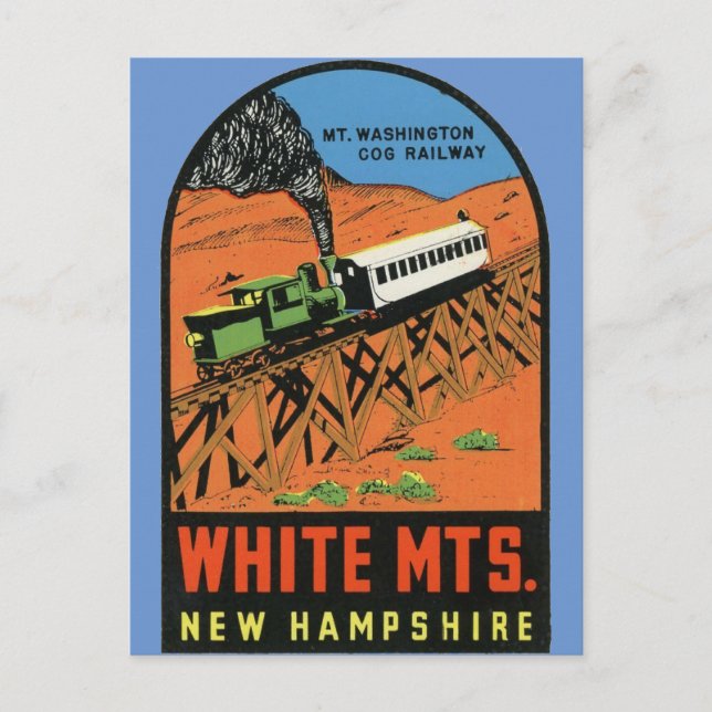 Weiße Berge, Neue Hampshire-Postkarte Postkarte (Vorderseite)