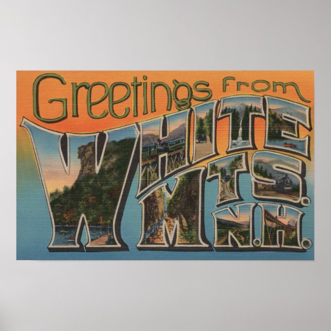 Weiße Berge, New Hampshire Poster (Vorne)