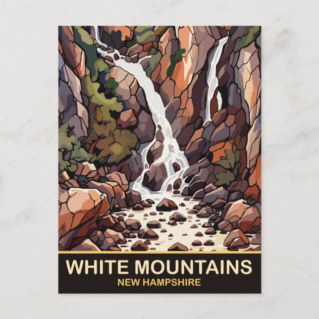 Weiße Berge, New Hampshire, Reisen Postkarte (Vorderseite)
