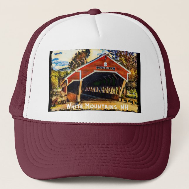 Weiße Berge, New Hampshire Truckerkappe (Vorderseite)