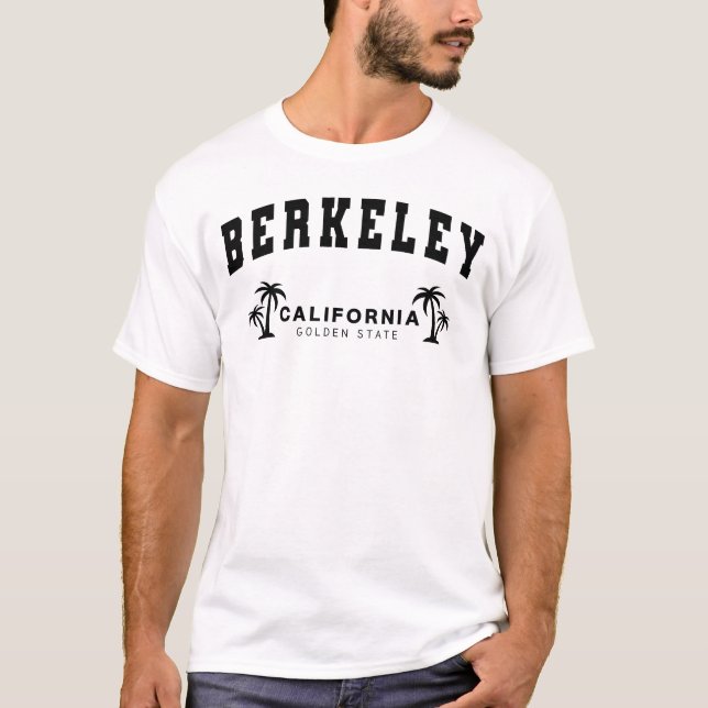 Weiße Berkeley, Kalifornien, Goldener Staat T-Shirt (Vorderseite)