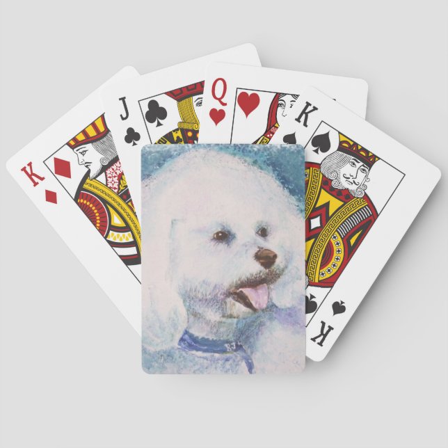 WEISSE BICHON FRISE SPIELKARTEN (Rückseite)
