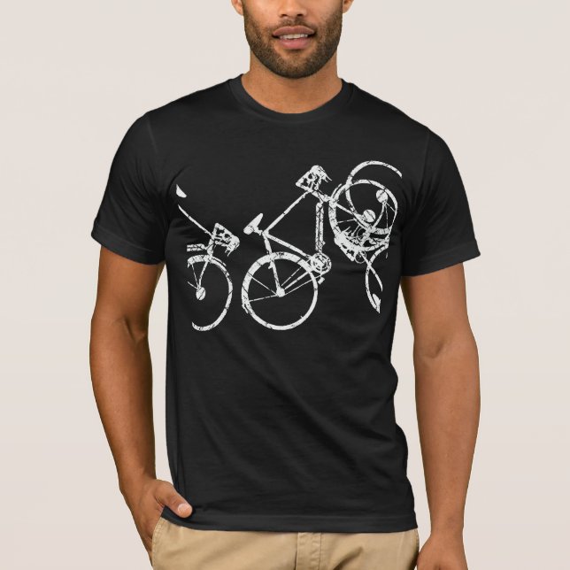 Weiße Bikes . inspiriertes Fahrrad T-Shirt (Vorderseite)