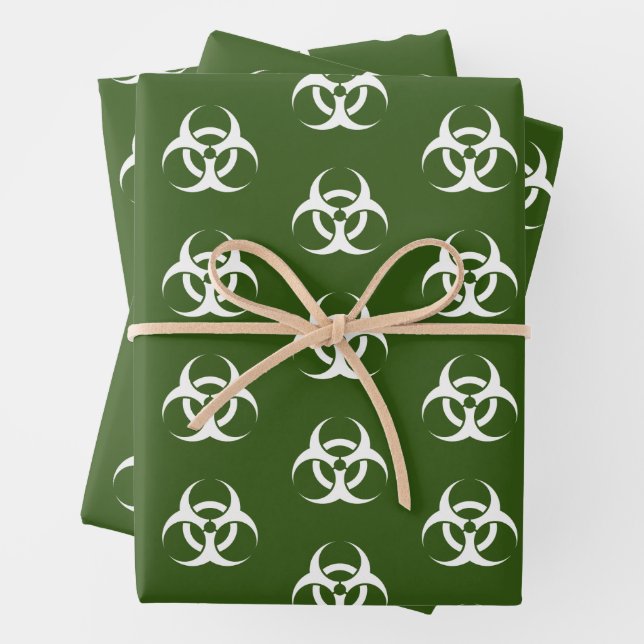 Weiße Biogefährdung Geschenkpapier Set (Beispiel)
