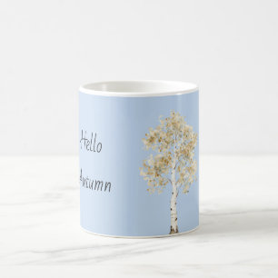 Weiße Birke Herbst Kaffeetasse