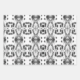 Weiße Birkenbaumbraue Gemustert Geschenkpapier Set