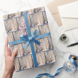 Weiße Birkenbäume im Winter Geschenkpapier