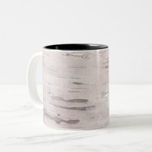 Weiße Birkenholz-Rustikal-Scheune Personalisiert Zweifarbige Tasse