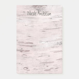 Weiße Birkenholz Rustikale Scheune Personalisiert Post-it Klebezettel