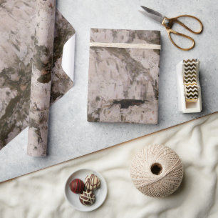 Weiße Birkenrinde Geschenkpapier