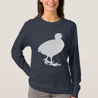 Weiße Blässhuhn-Vogel-Silhouette T-Shirt
